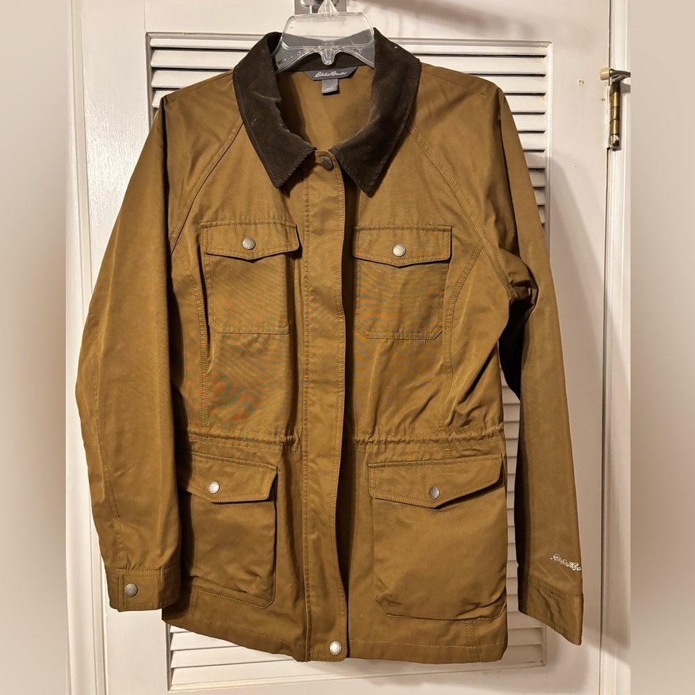 Brown Barn Jacket with Cordoroy Collar